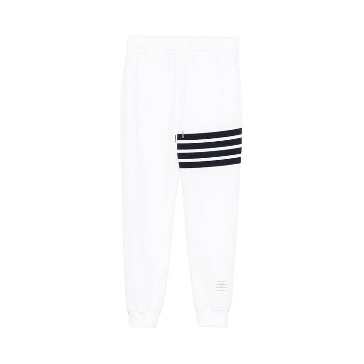 Thom Browne Classic Loopback with Engineered 4 Bar Sweatpants 'White/Navy'