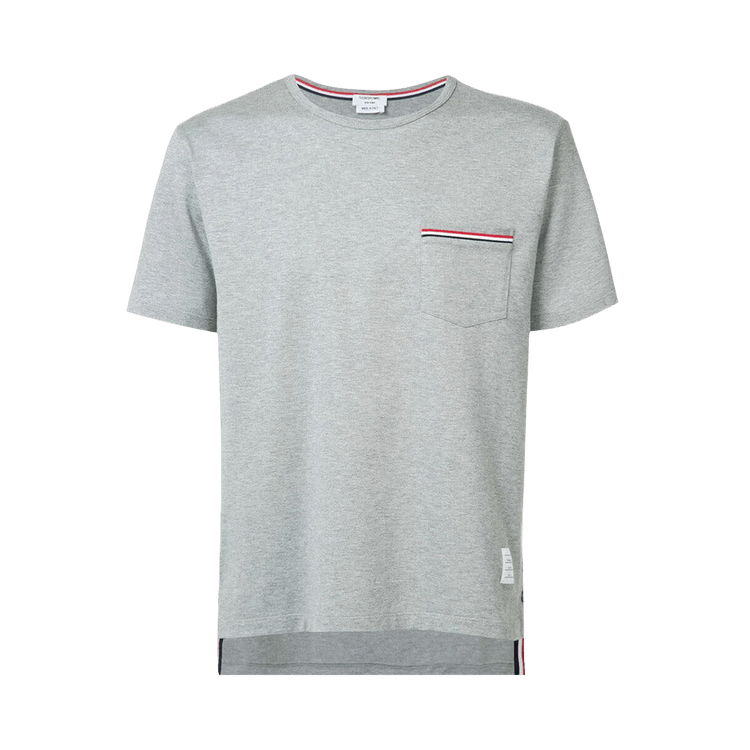 Thom Browne Short-Sleeve Pocket Tee 'Light Grey'