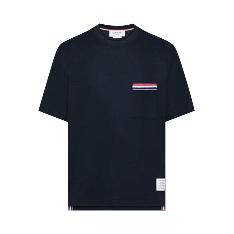 Thom Browne RWB Short-Sleeve Pocket Tee 'Navy'