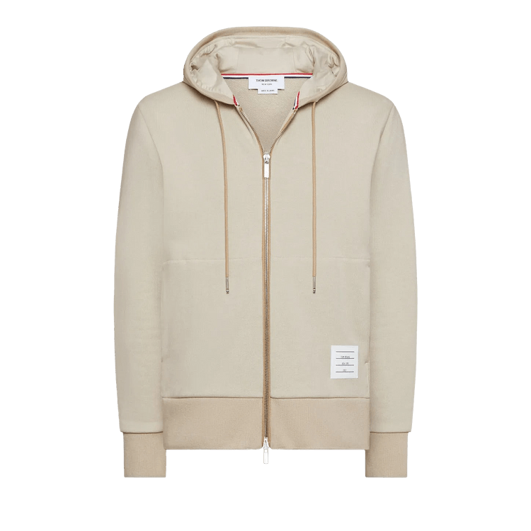 Thom Browne Zip Up Hoodie 'Beige'