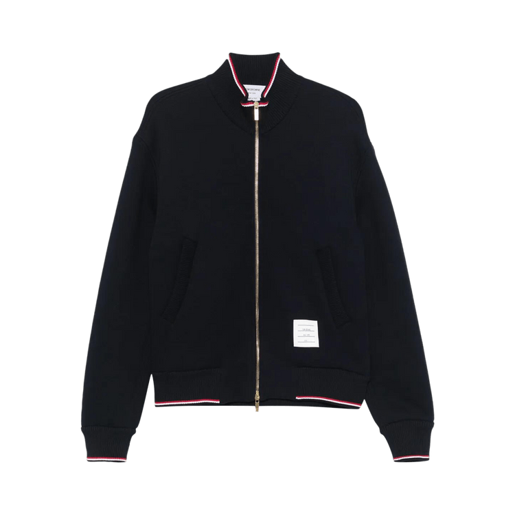Thom Browne Oversized Funnel Neck Zip Up Jacket 'Navy'