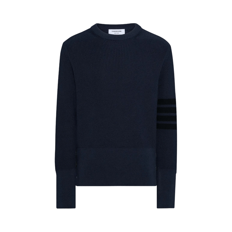 Thom Browne 4 Bar Stripe Classic Crew Neck Pullover 'Navy'