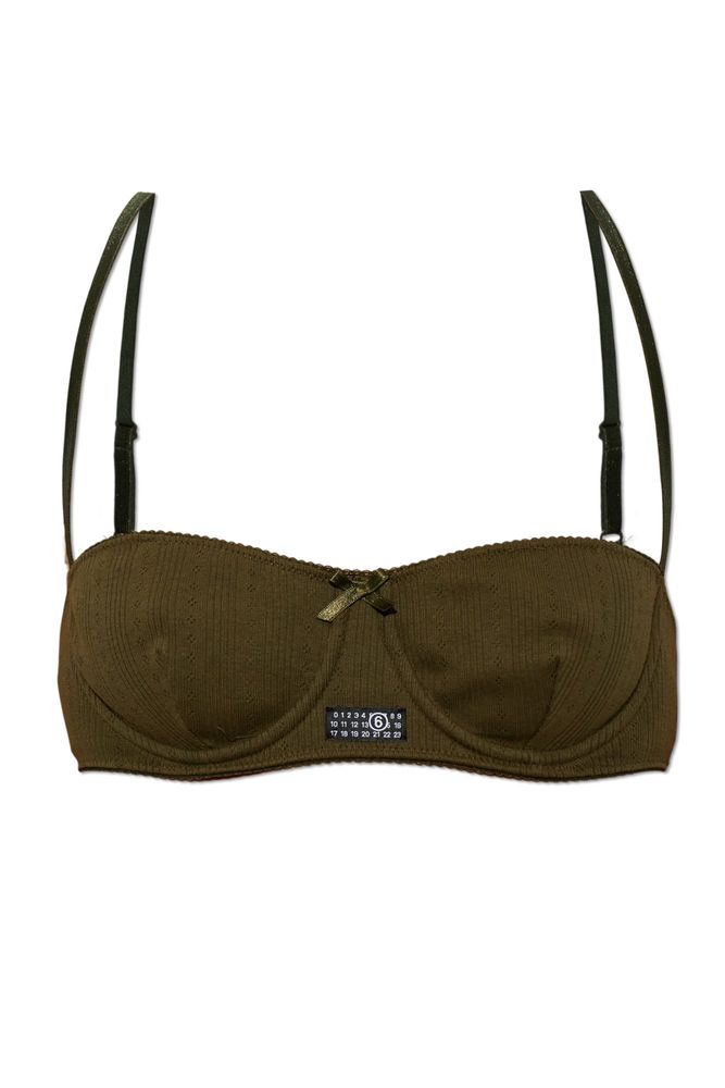 MM6 Maison Margiela Logo Patch Bra