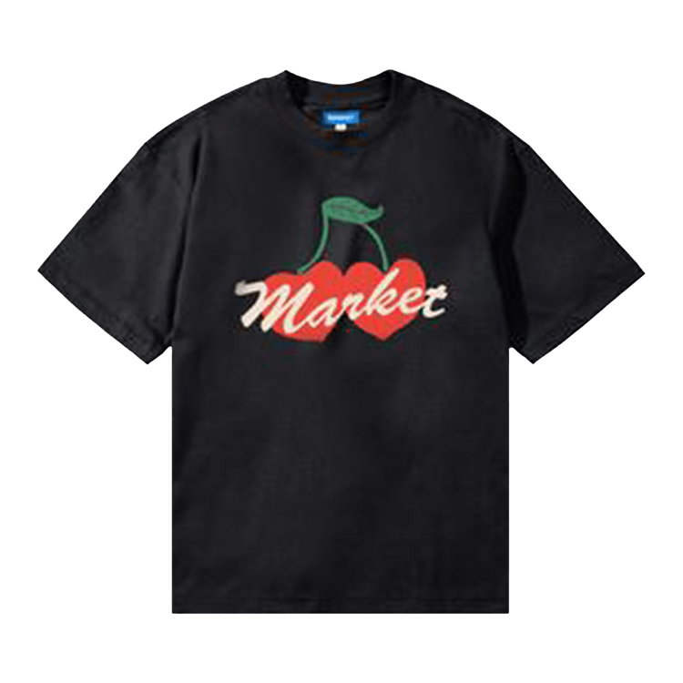 Market Double Cherries T-Shirt 'Pirate Black'