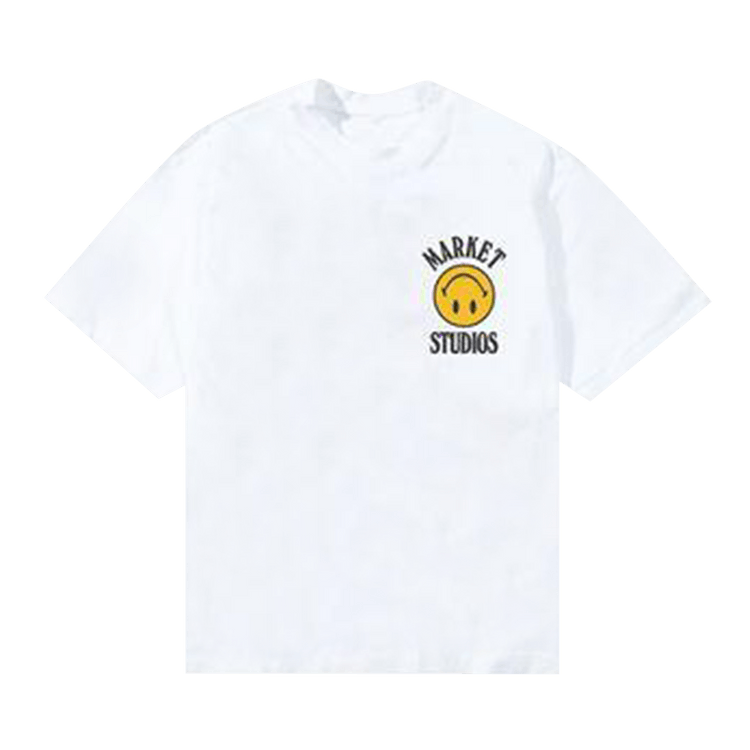 Market Smiley Upside Down Lockup T-Shirt 'White'