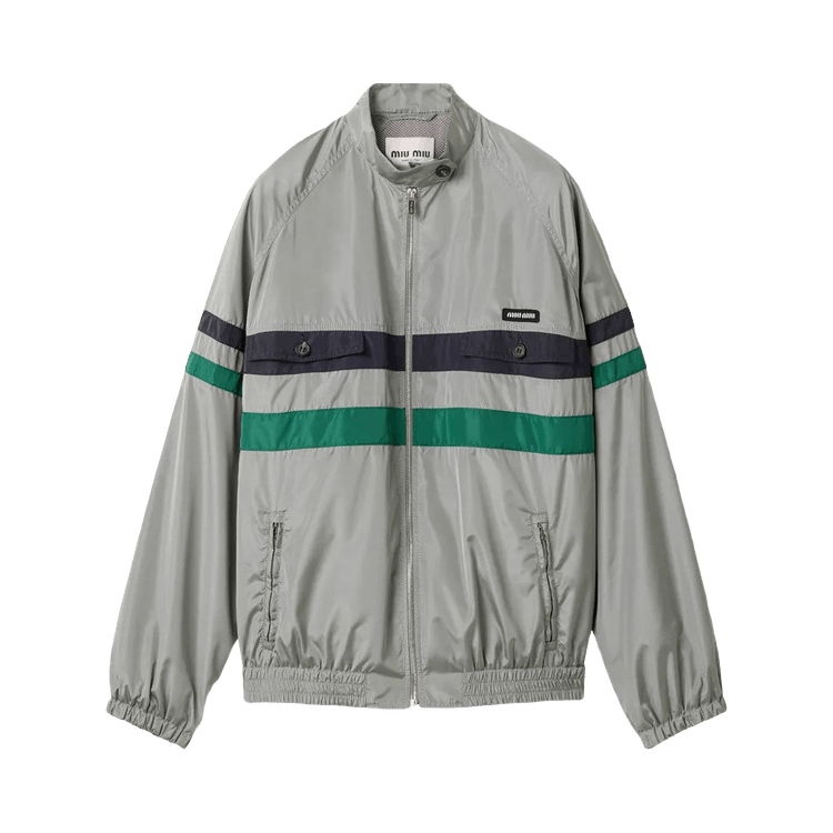 Miu Miu Seta Tec Blouson 'Piombo'