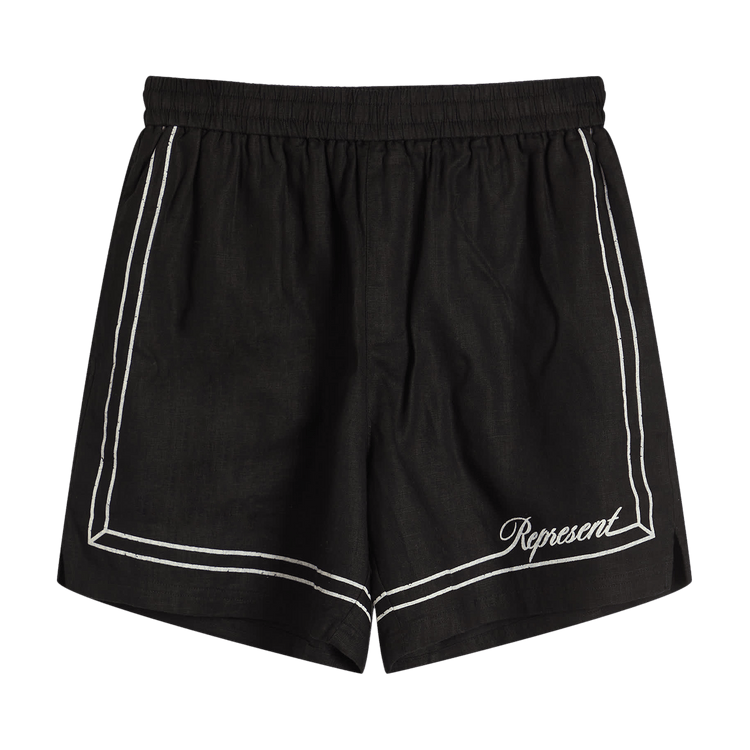 Represent Clo Border Short 'Jet Black'