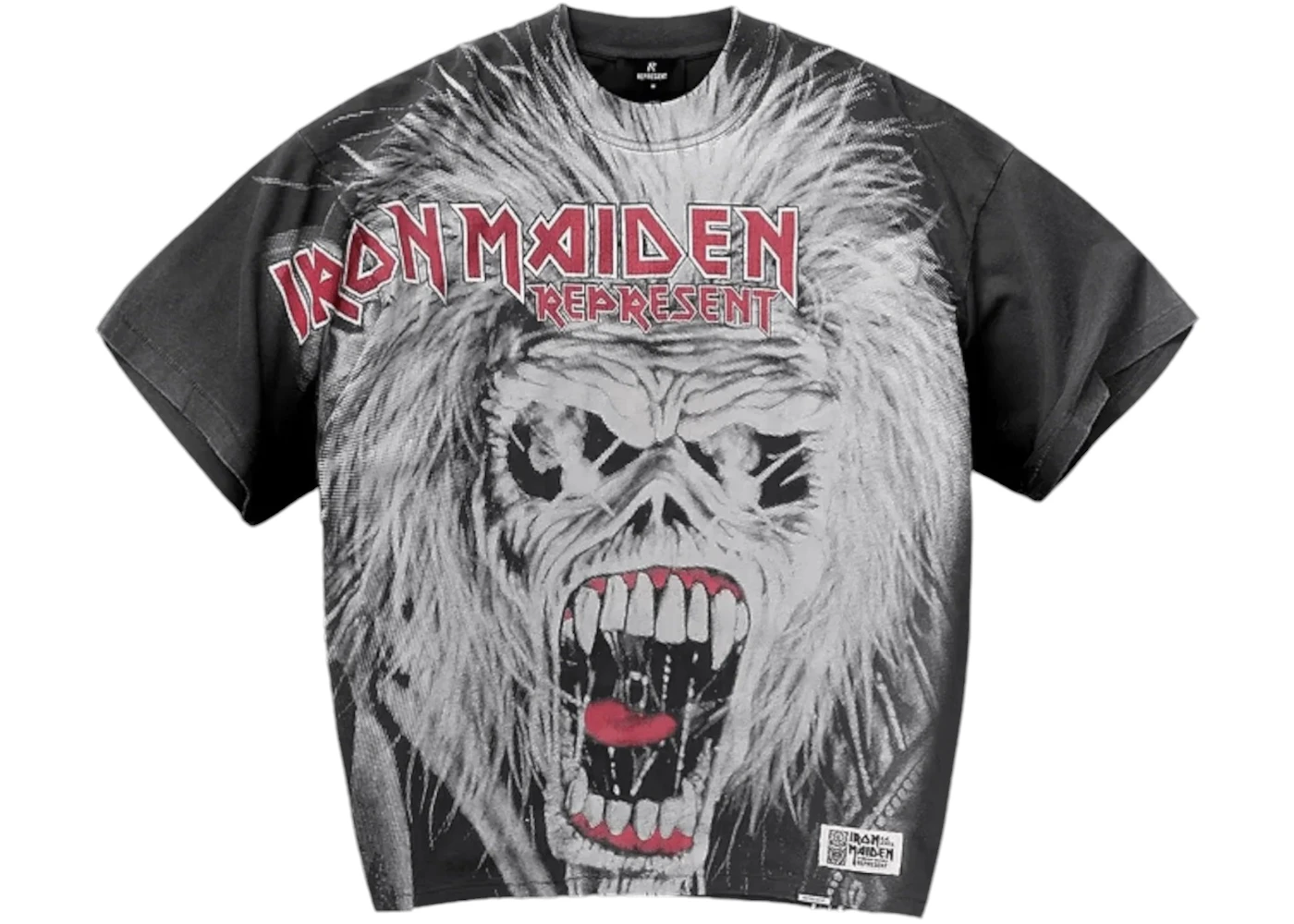 Represent Iron Maiden x British Metal T-shirt Stained Black