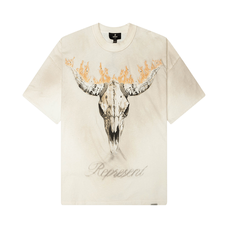 Represent Clo British Cowboys T-Shirt 'Washed Ecru'