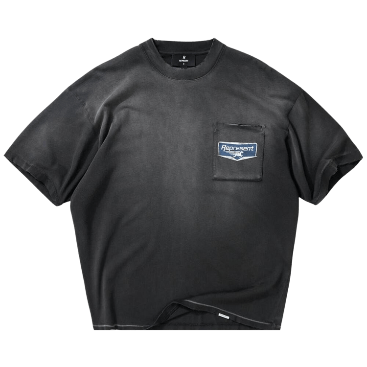 Represent Clo Nothing Faster T-Shirt 'Stained Black'