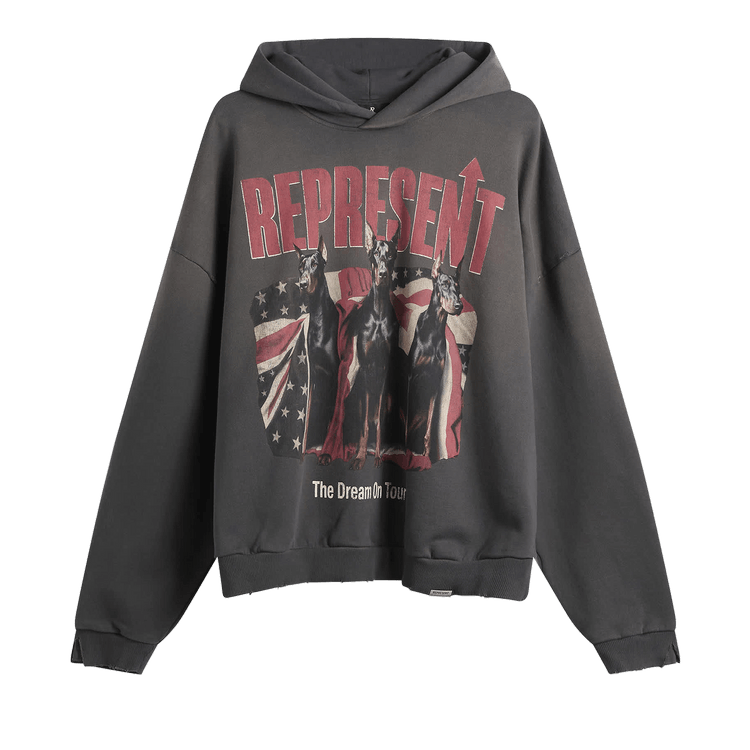 Represent Clo American Dream Tour Hoodie 'Sun Fade Grey'
