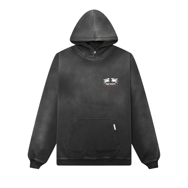 Represent Clo 24 Hour Service Hoodie 'Stained Black'