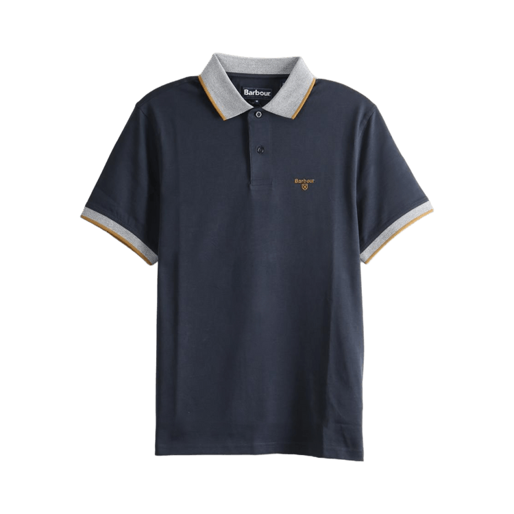Barbour Cornsay Polo Shirt 'Navy/Camel'