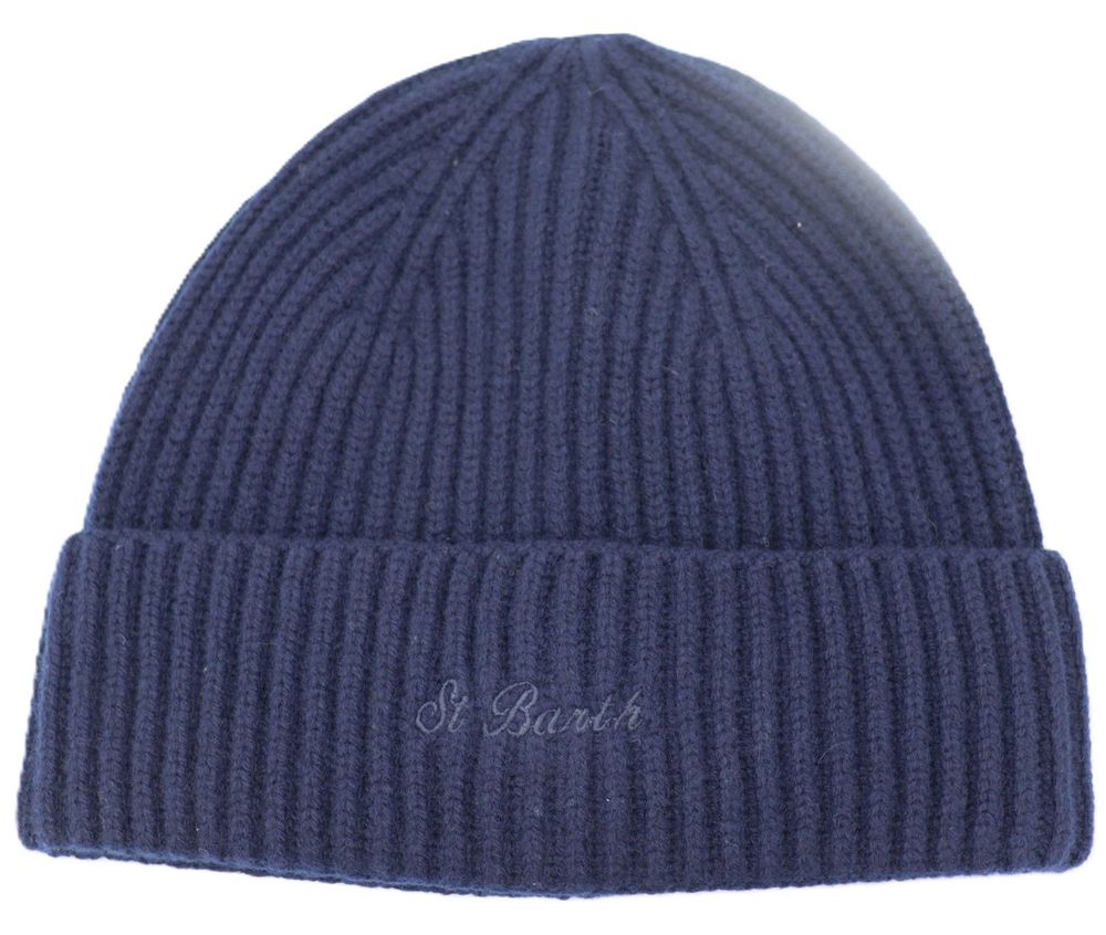 Mc2 Saint Barth Ribbed Logo Beanie Hat