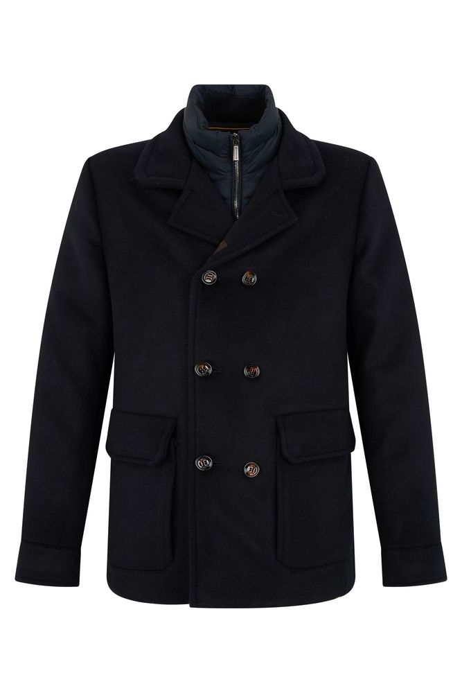 Moorer High Collar Double-Breasted Coat