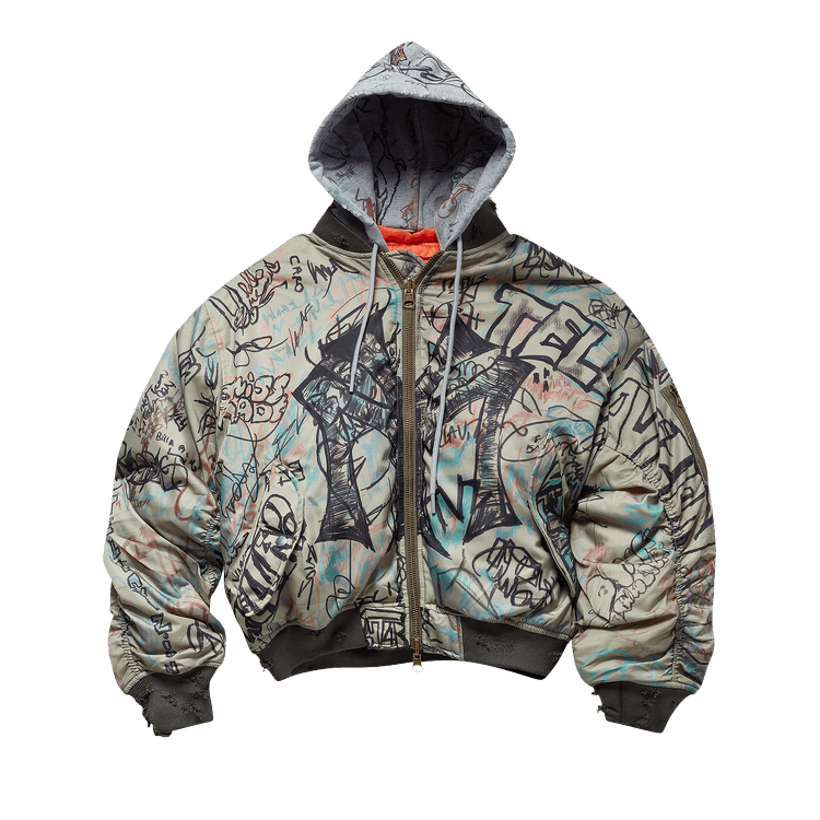 Mowalola Graffiti Bomber 'Green'