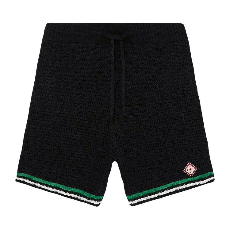 Casablanca Knit Tennis Shorts 'Black'