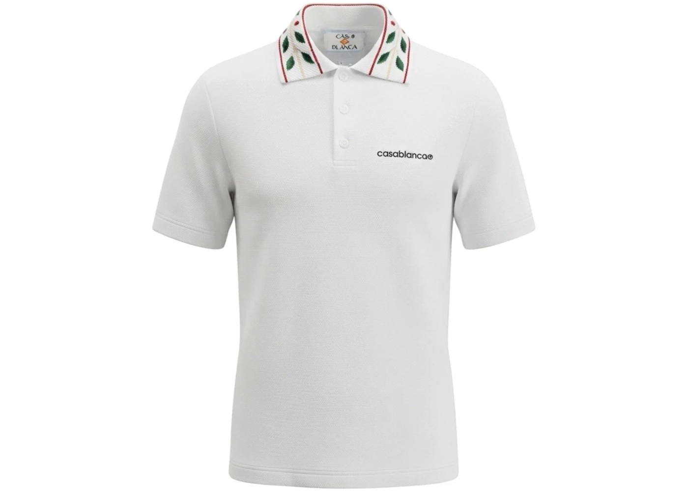 Casablanca Laurel Pique Polo Bright White
