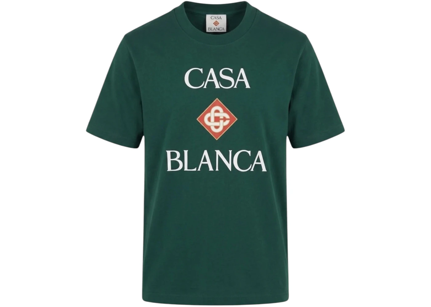 Casablanca Classic Casablanca Stacked Logo Tee Green