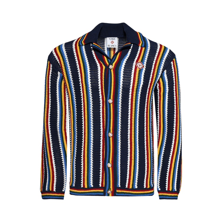 Casablanca Crochet Shacket 'Navy'