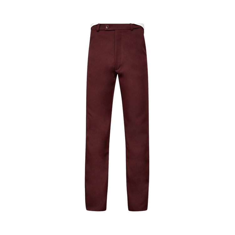 Martine Rose Rolled Waistband Tailored Trouser 'Burgundy'