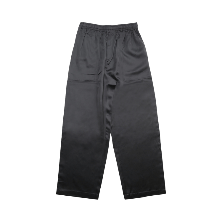Bode Satin Track Pants 'Black/Cream'