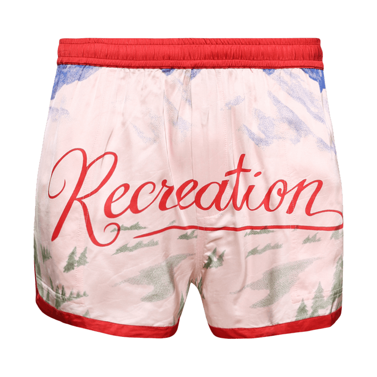 Bode Postcard Gym Shorts 'Pink/Multicolor'