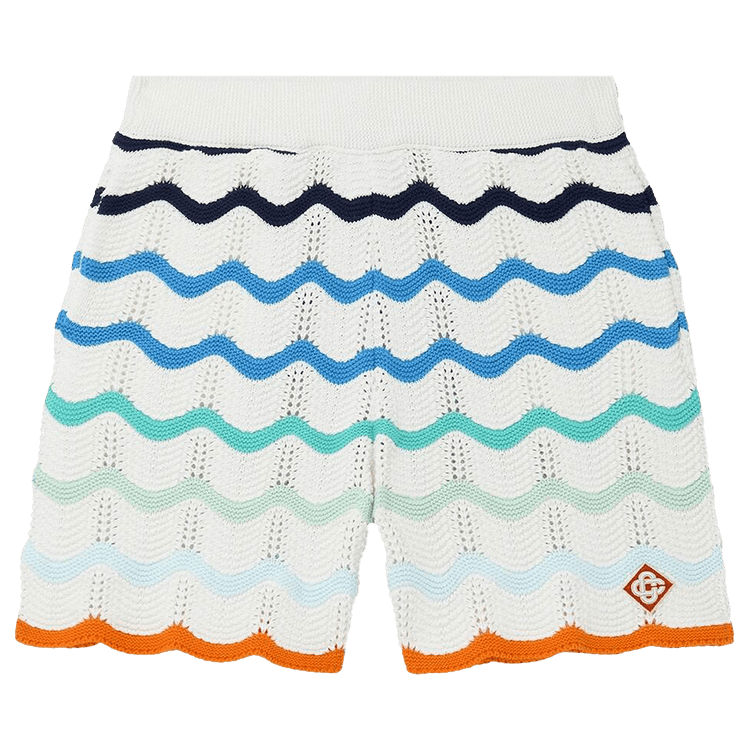 Casablanca Gradient Wave Crochet Shorts 'Multicolor'