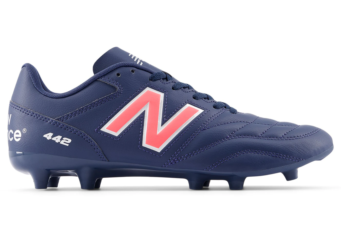 New Balance 442 Academy FG v2 Navy Silver Energy Red