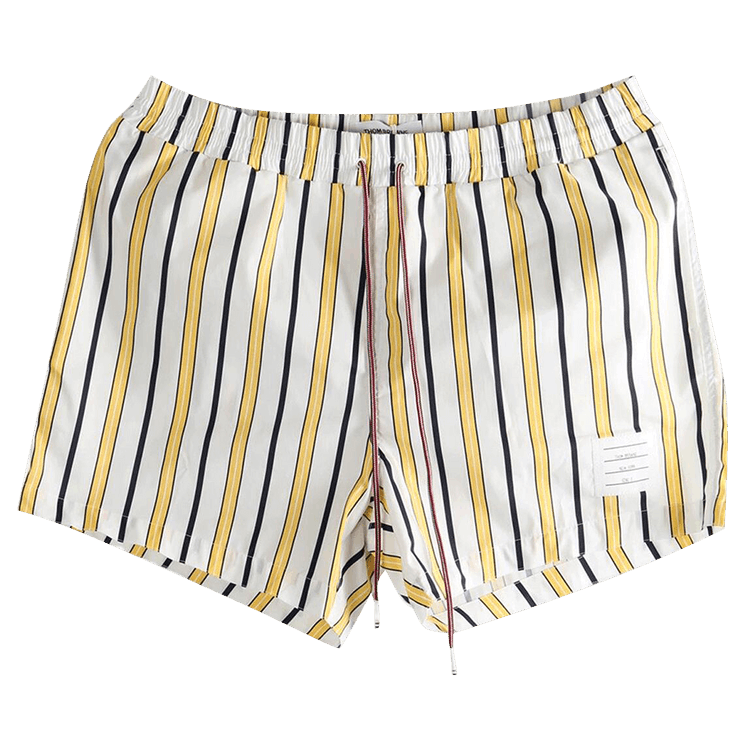 Thom Browne Repp Stripe Printed Swim Short 'Pale Yellow'