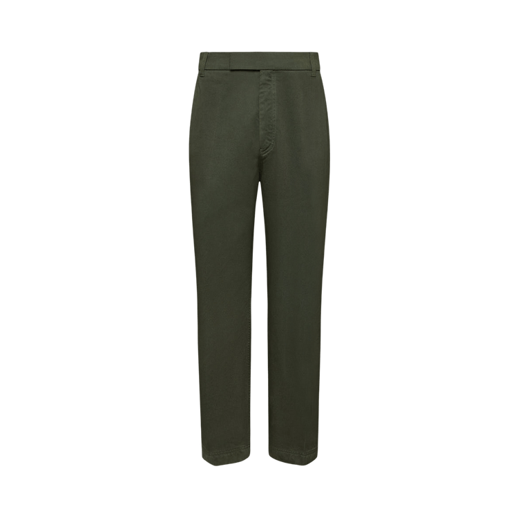 Thom Browne Utility Chino Trouser Garment Dye in Cotton Twill 'Green'