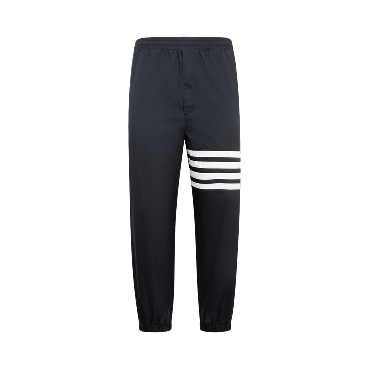 Thom Browne 4 Bar Drawcord Waist Track Pant In Shiny Ripstop 'Navy'
