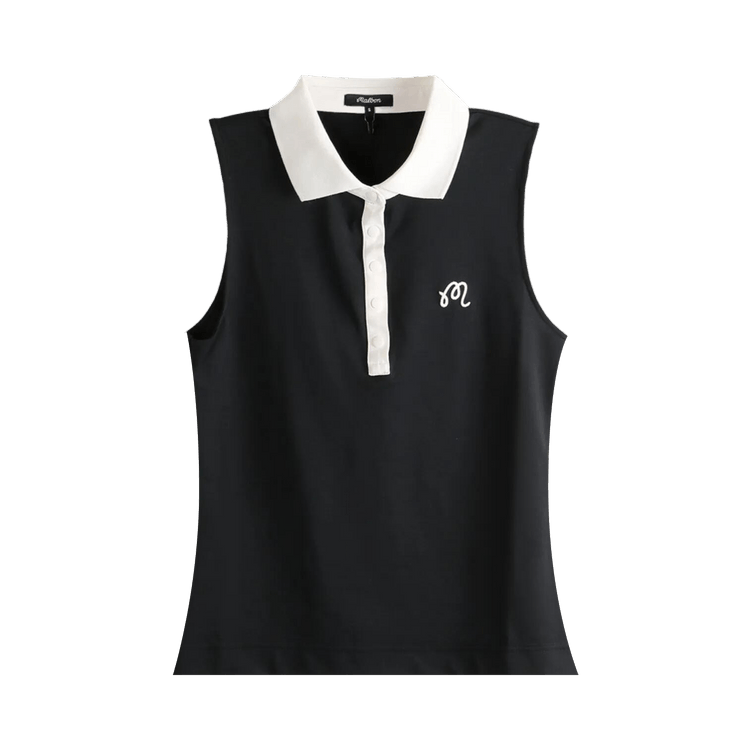 Malbon Claudia Sleeveless Polo 'Black'