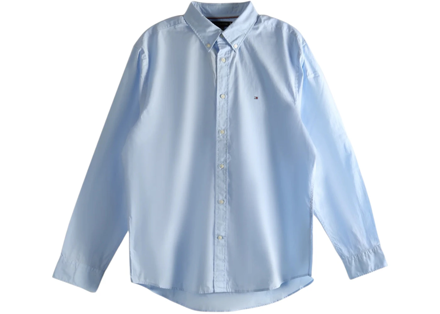 Tommy Hilfiger Core Flex Poplin Solid RF Shirt Sweet Blue