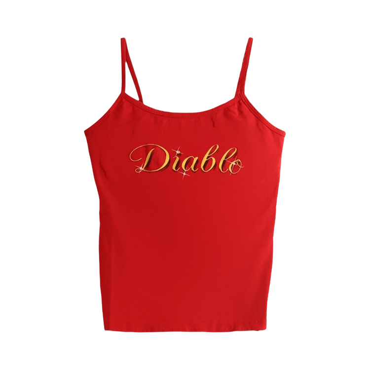 Willy Chavarria Diablo Cholita Tank Tops 'Red'