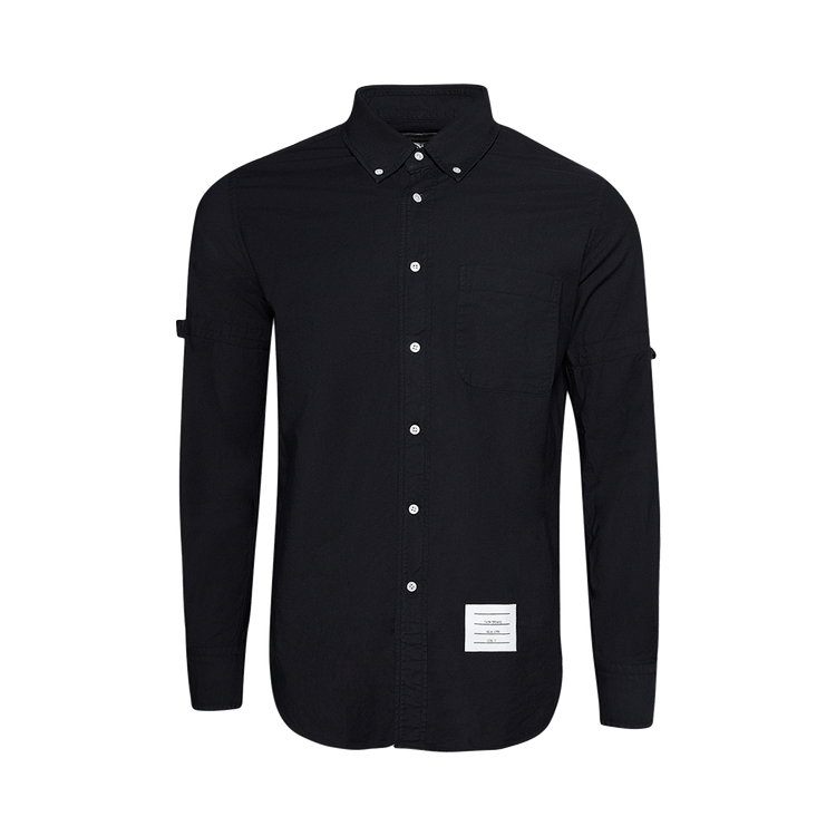 Thom Browne Straight Fit Long Sleeve Broad Shirt 'Navy'