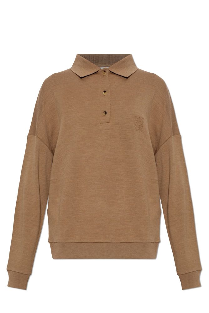 Max Mara Embroidered Polo Knitted Top