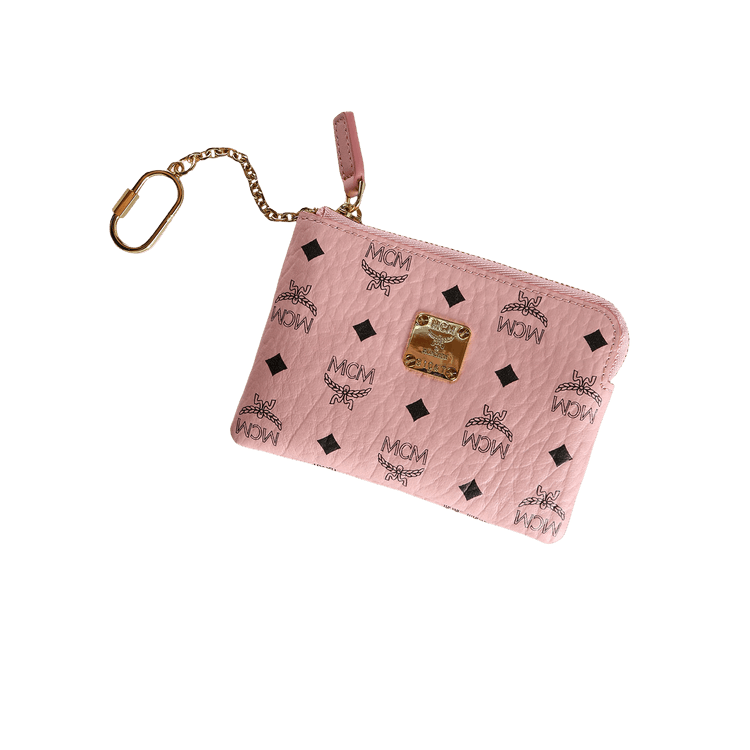 MCM Aren Visetos Card Case 'Soft Pink'