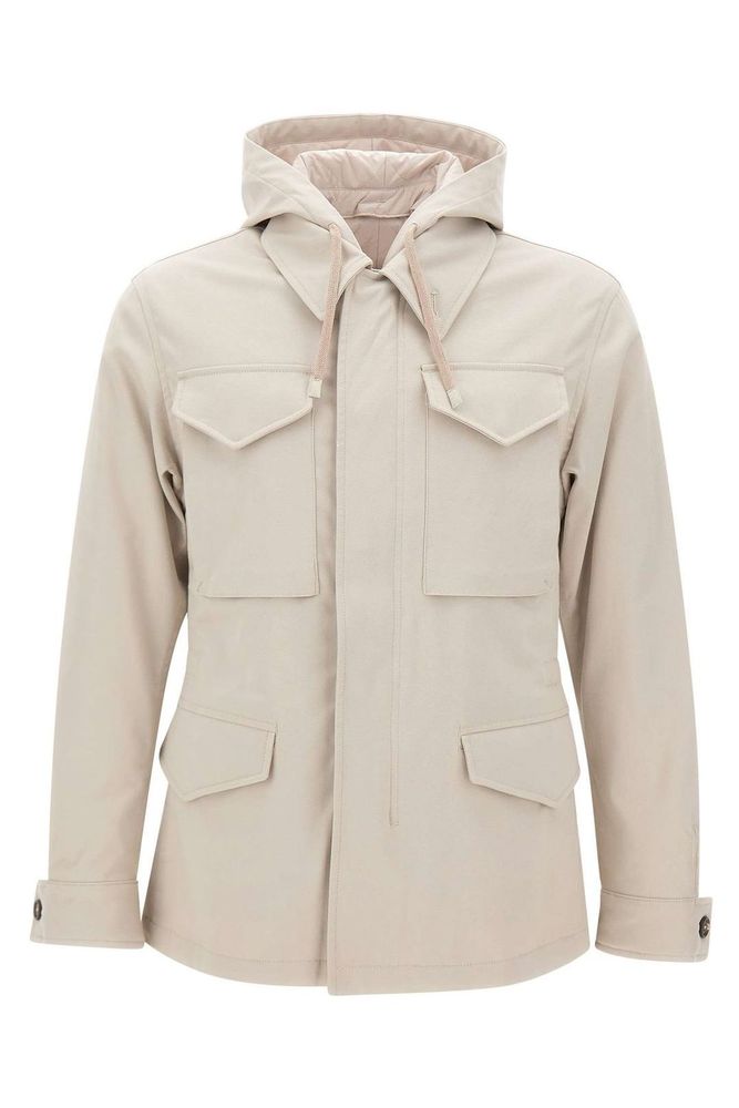 Eleventy Quilted Hooded Jacket