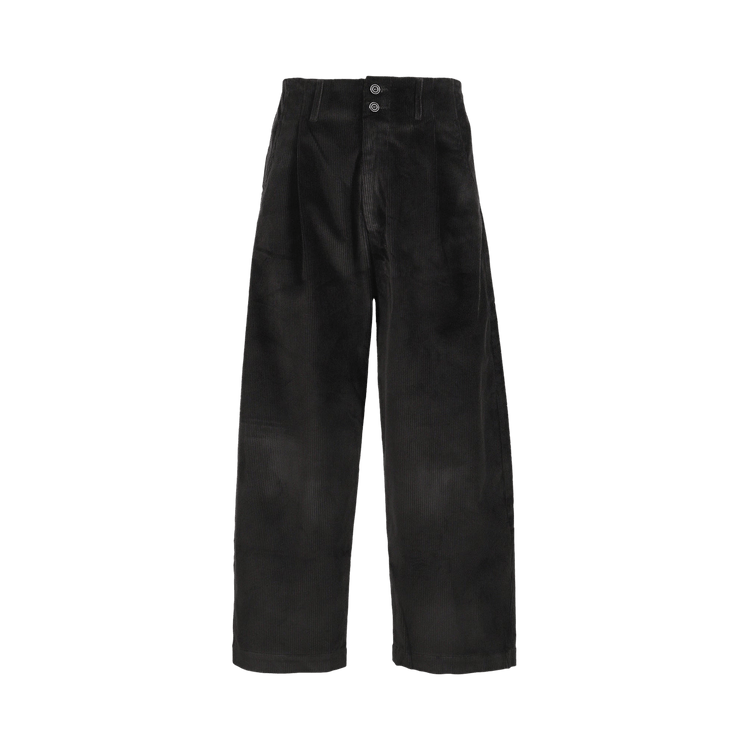 Nicholas Daley Wide Leg Pleated Trouser 'Black'