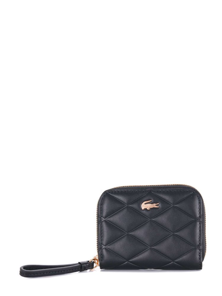 Lacoste Quilted Zip-Around Wallet
