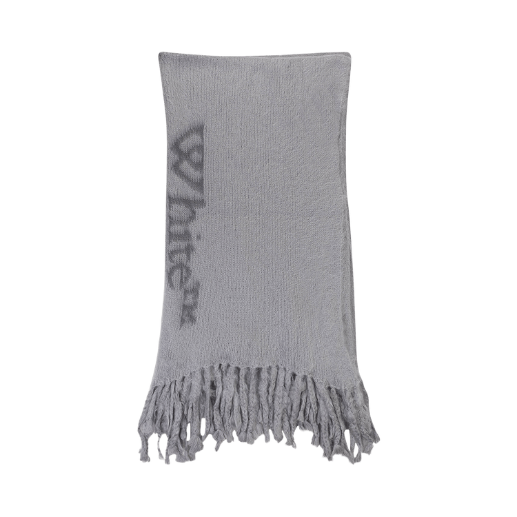 Off-White Fringed Blanket 'Grey'