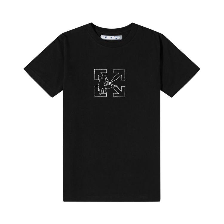 Off-White Logo Workers Short-Sleeve Slim Tee 'Black/White'