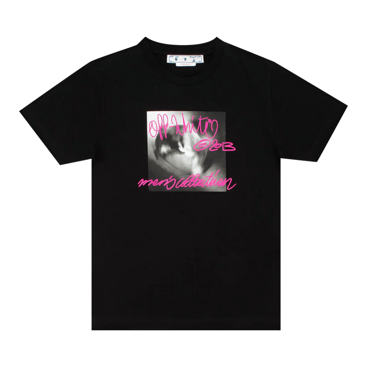 Off-White Tornado Type Slim Short-Sleeve Tee 'Black/Fuchsia'