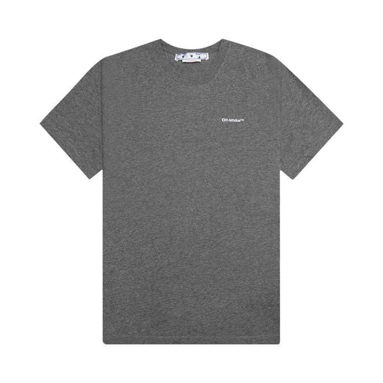 Off-White Wave Outline Diag Slim Short-Sleeve Tee 'Melange Grey'