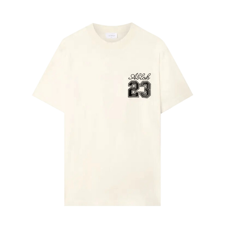 Off-White 23 Logo Slim Short-Sleeve Tee 'Angora/Black'