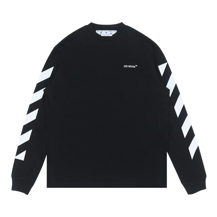 Off-White Diag Helvetica Skate Long-Sleeve Tee 'Black/White'