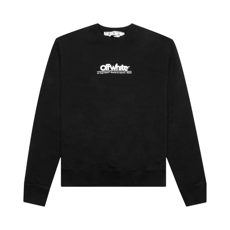Off-White Chunky Logo Slim Crewneck 'Black/White'