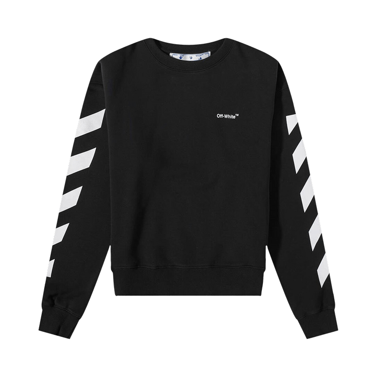 Off-White Diagonal Helvetica Oversized Swetshirt 'Black'