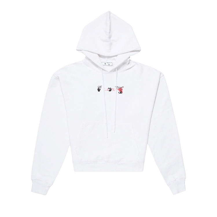 Off-White Acrylic Arrow Over Hoodie 'White/Fuchsia'